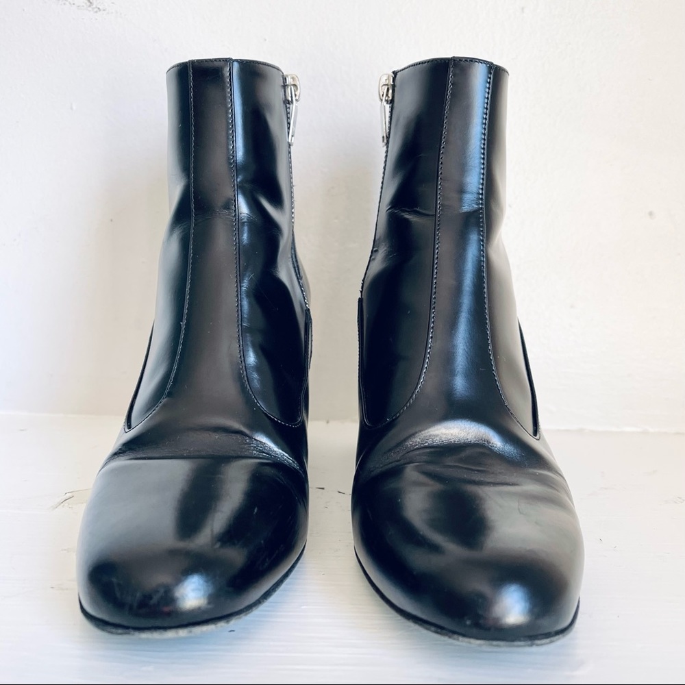 Saint Laurent Stud-Heel Leather Ankle Boot In Black Size 38 - Picture 5 of 16